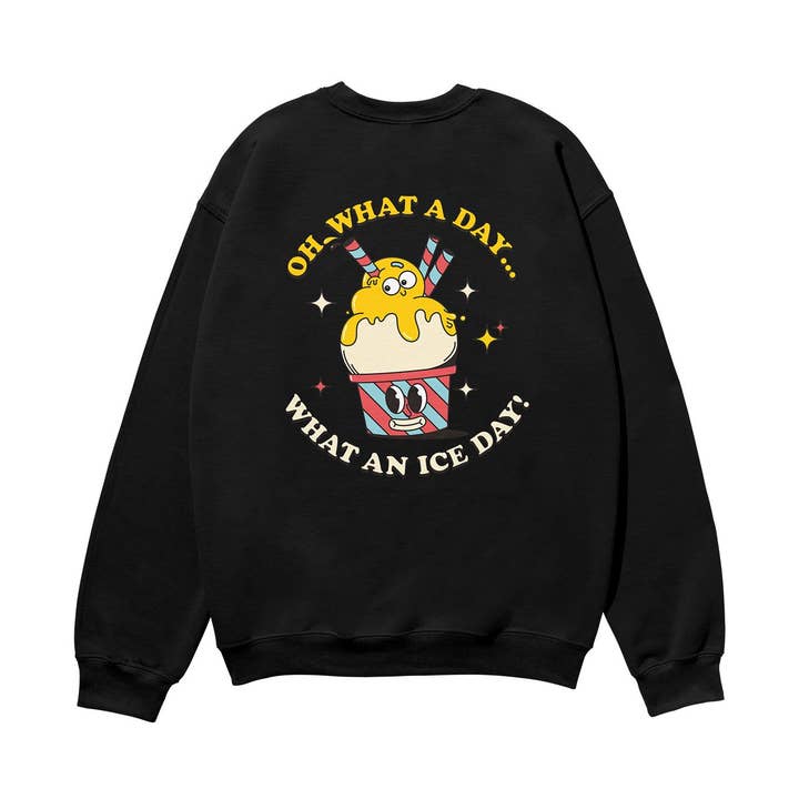 What an Ice Day Heavyweight Organic Sweatshirt Black for wholesale by Weekend Concept