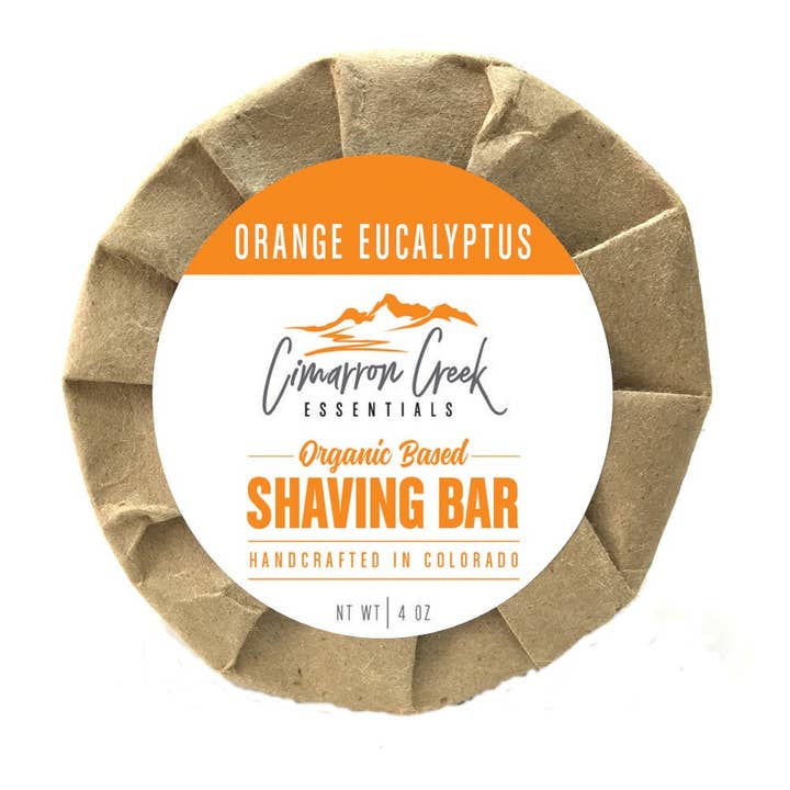 Savon à raser biologique à l'eucalyptus orange - 3,8 oz pour la vente par Cimarron Creek Essentials