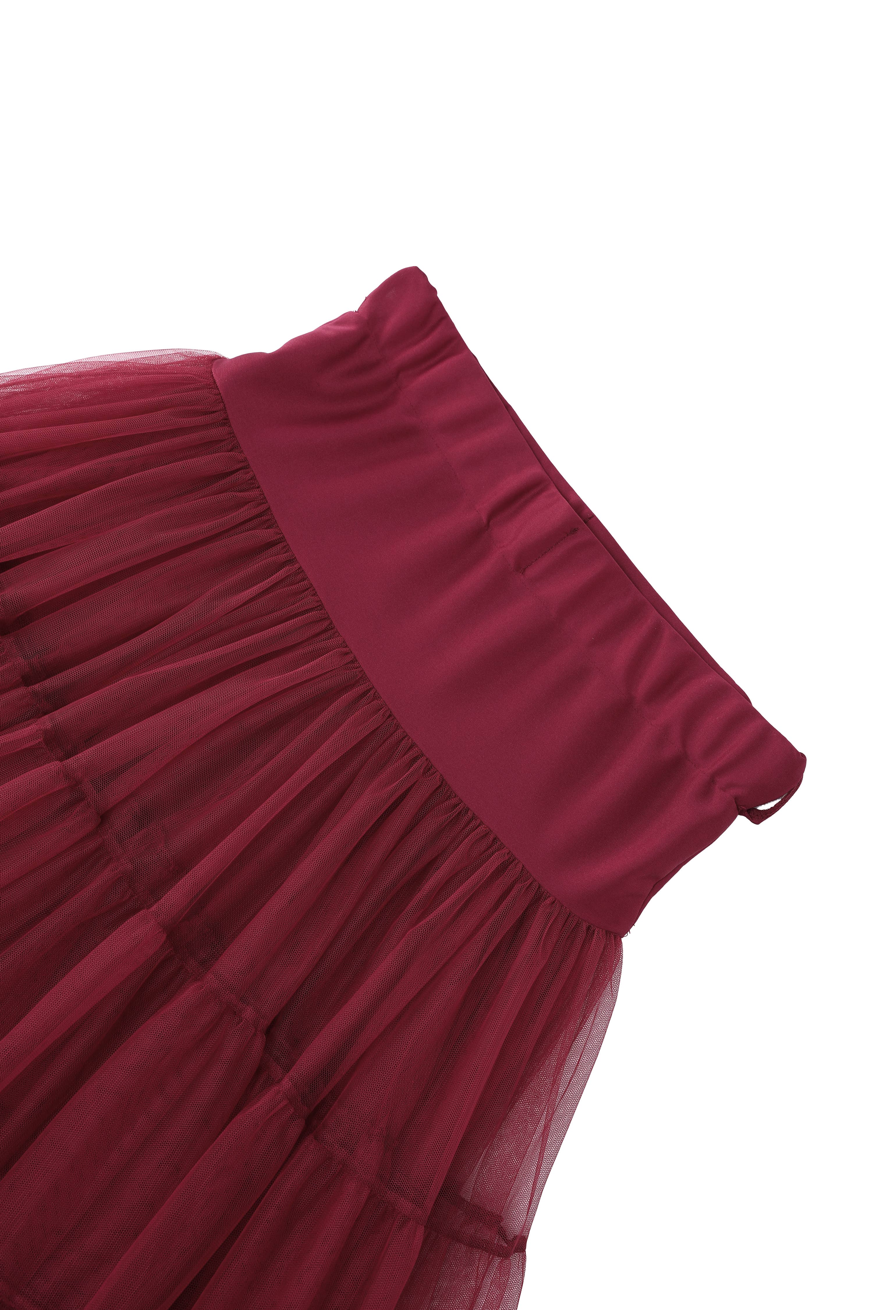 Dolly & Dotty - Wholesale Skirt - Women's - Fluffy Burgundy Petticoat6