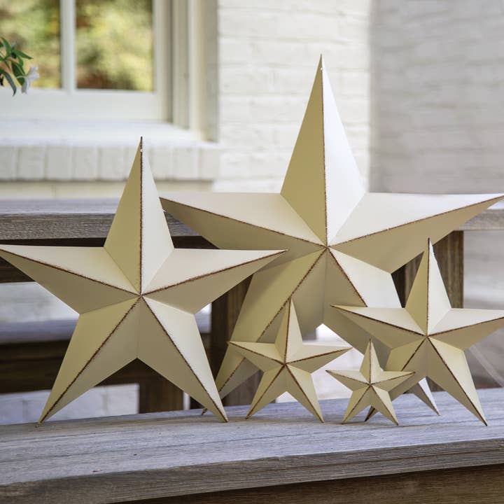 Col House Designs - Vendita all'ingrosso Decorazione da parete 3D - Stella da fienile bianca invecchiata - 30,5 cm2