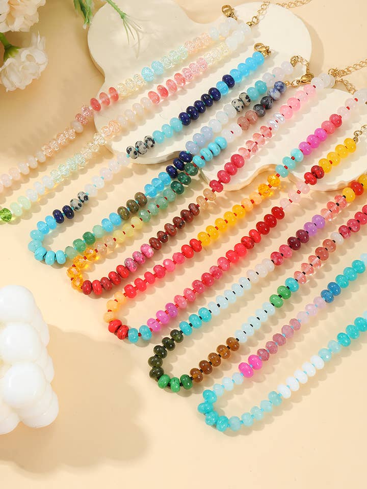 Trendy Natural Agate Gemstone Necklace for wholesale by Vanilla Monkey