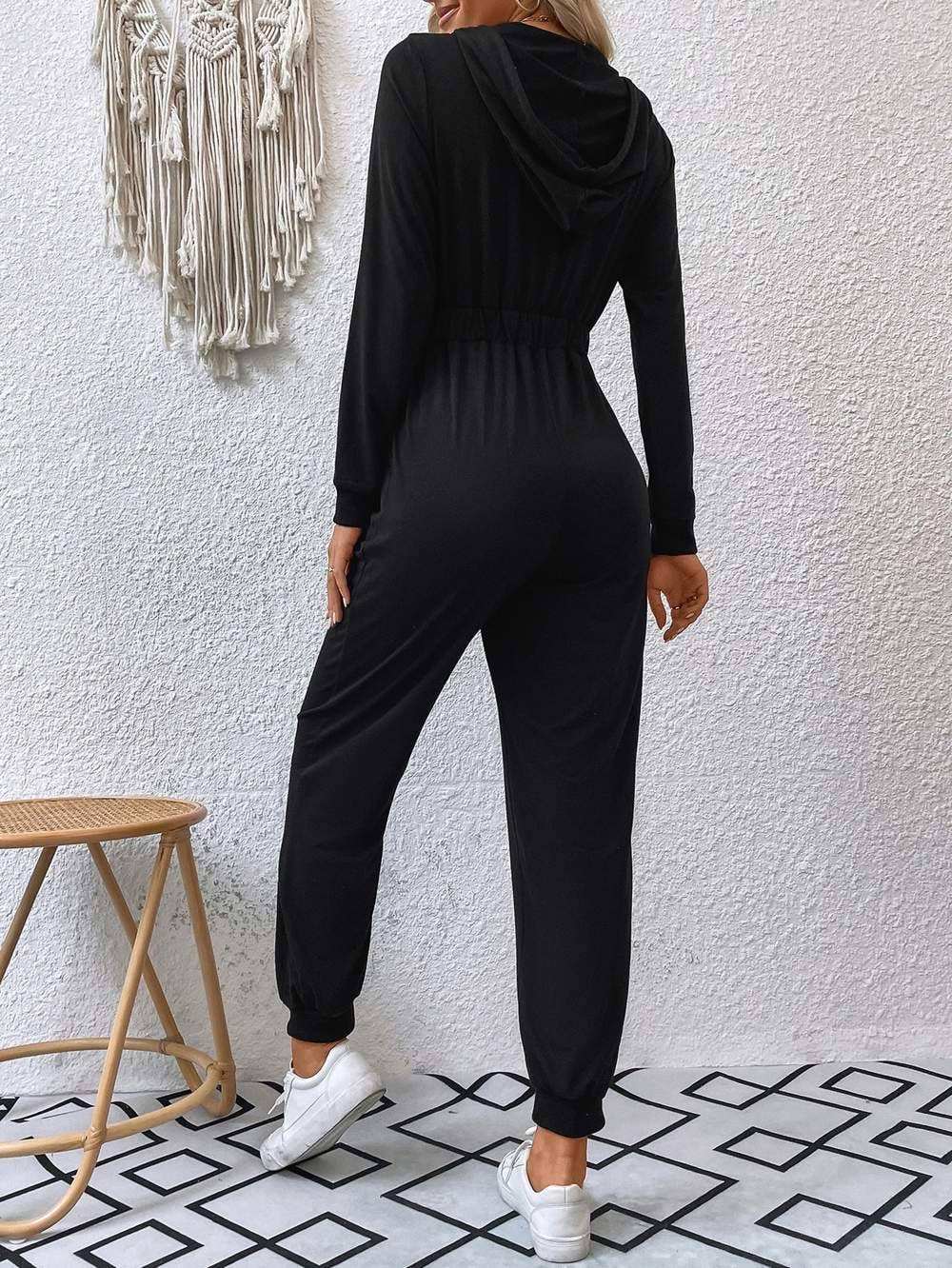Flarix – Engroshandel Jumpsuit - Dame – Buksedragt med hætte med hætte med lomme med lynlås3