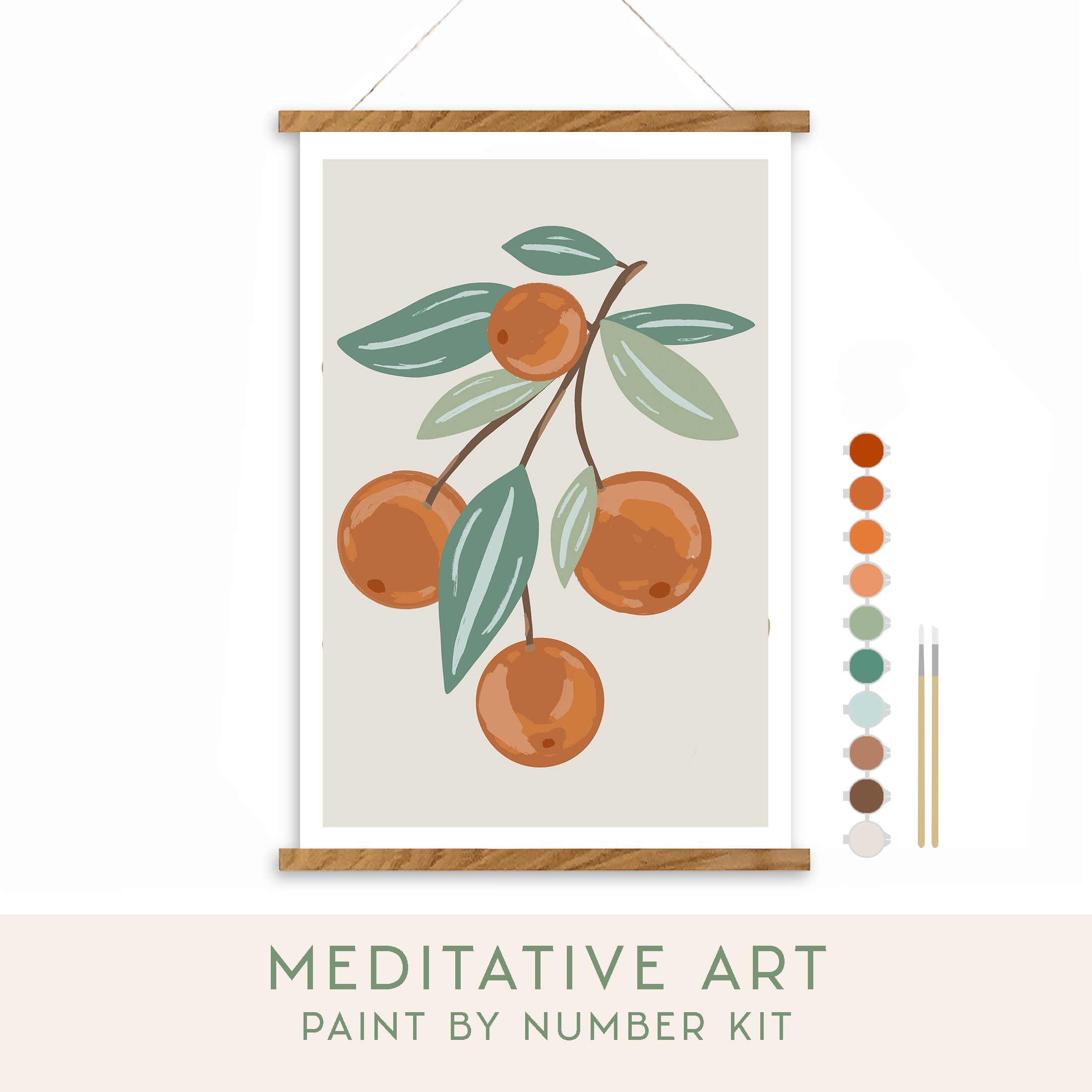 Breathe People – wholesale DIY-pysselkit – Citrus Branch Meditativ konstfärg efter nummer Kit0
