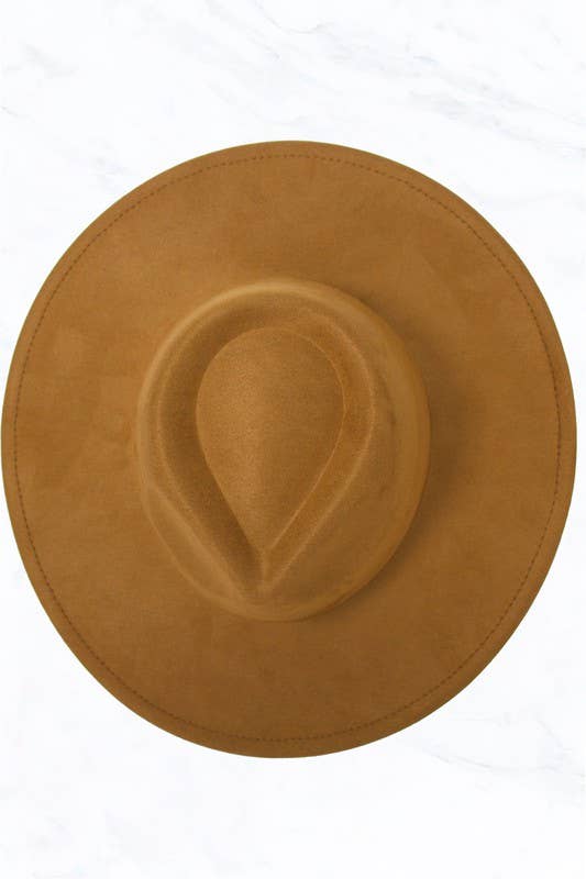 Suzie Q USA - Vendita all'ingrosso Fedora - Donna - Cappello Fedora in Camoscio con Ampie Tese e Corona a Goccia12