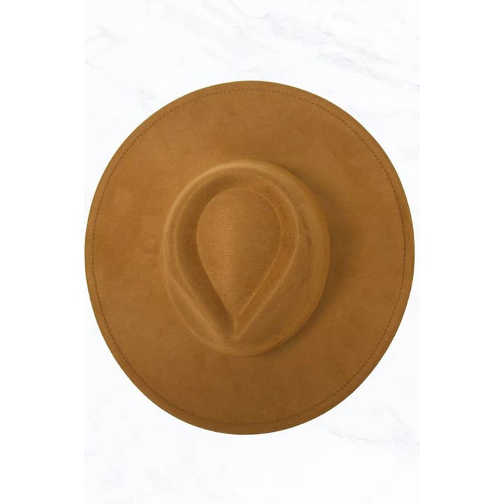 Suzie Q USA - Wholesale Fedora - Women's - Suede Large Eaves Teardrop Top Fedora Hat18