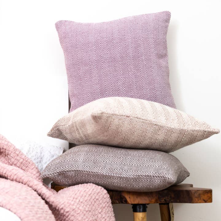 Fabstyles funda de almohada de algodón con rayas en espiga para venta al por mayor de Fabstyles