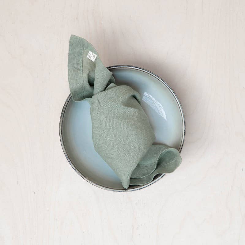 Gabrielle Paris - Vente Serviettes de table en tissu - Serviette de table en Lin Lavé Uni5