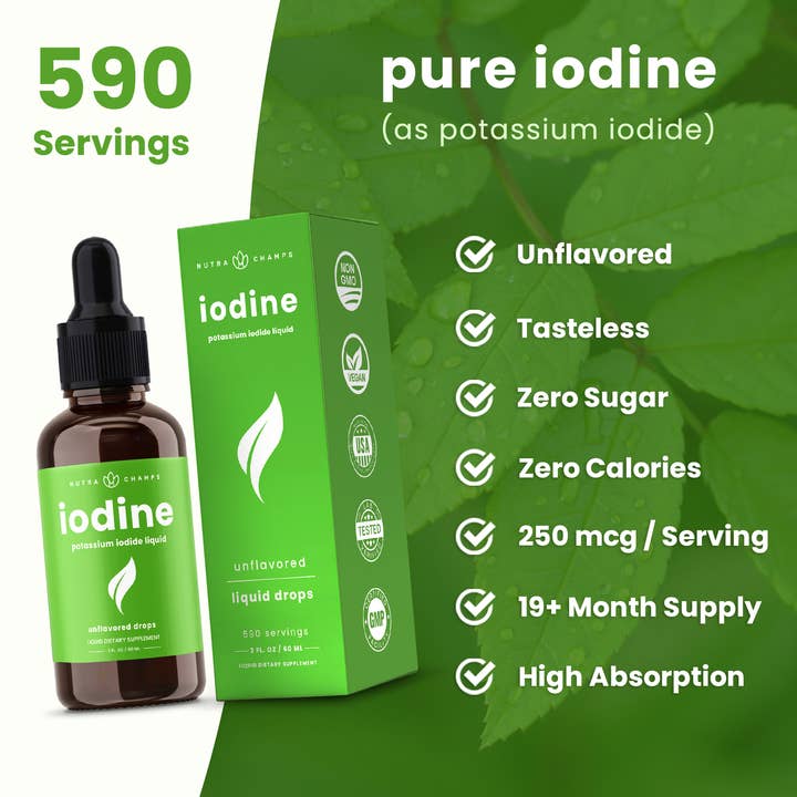 NutraChamps - Wholesale Oral Supplement/Vitamin - Iodine Drops - Metabolism Support 2