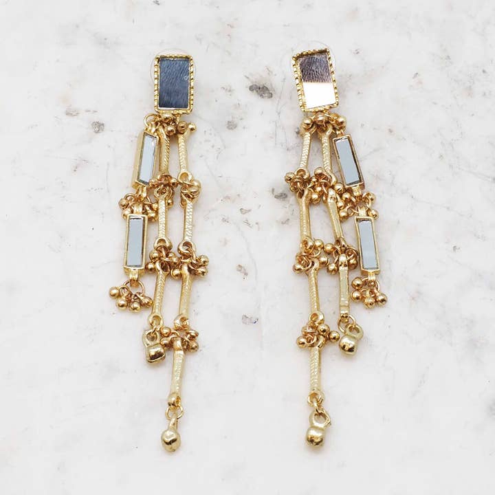 Boucles Miroir - NCE548 pour la vente par NIIKI PARIS