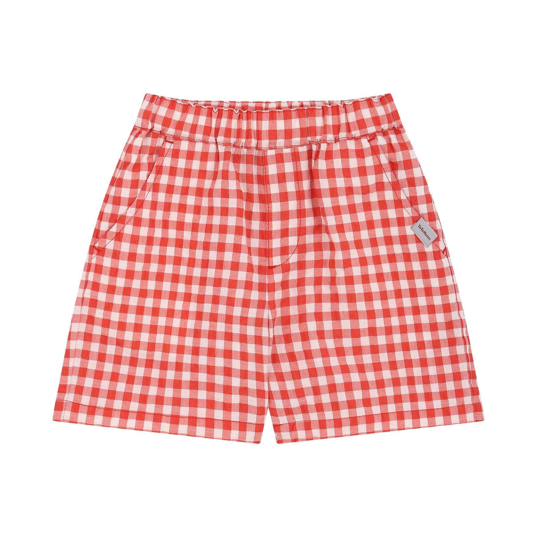 ToTo Heros - Wholesale Shorts - Kids - Gingham Check Pull-On Summer Shorts7