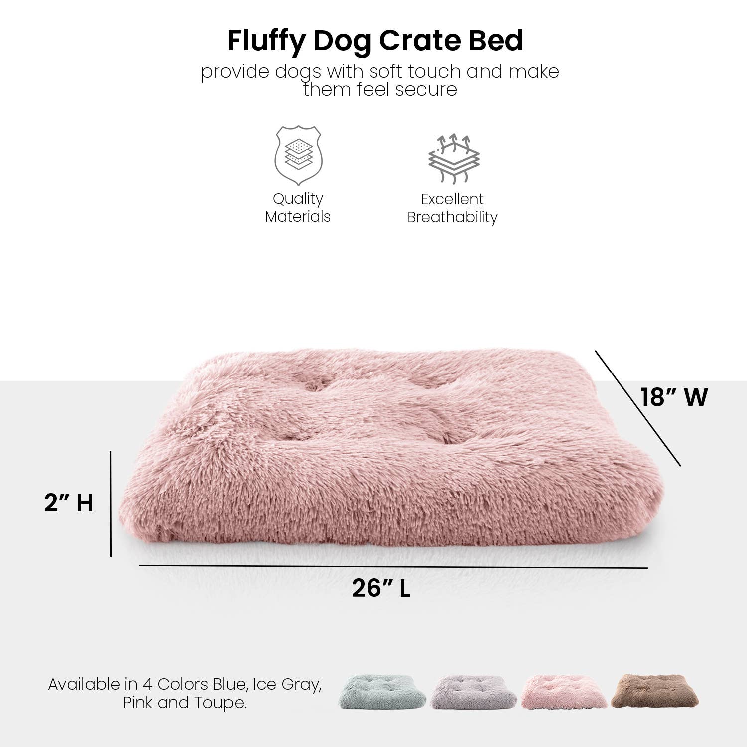 Precious Tails - Wholesale Pet Bed - Cat/Dog - Precious Tails Eyelash Faux Fur Tufted Mat13