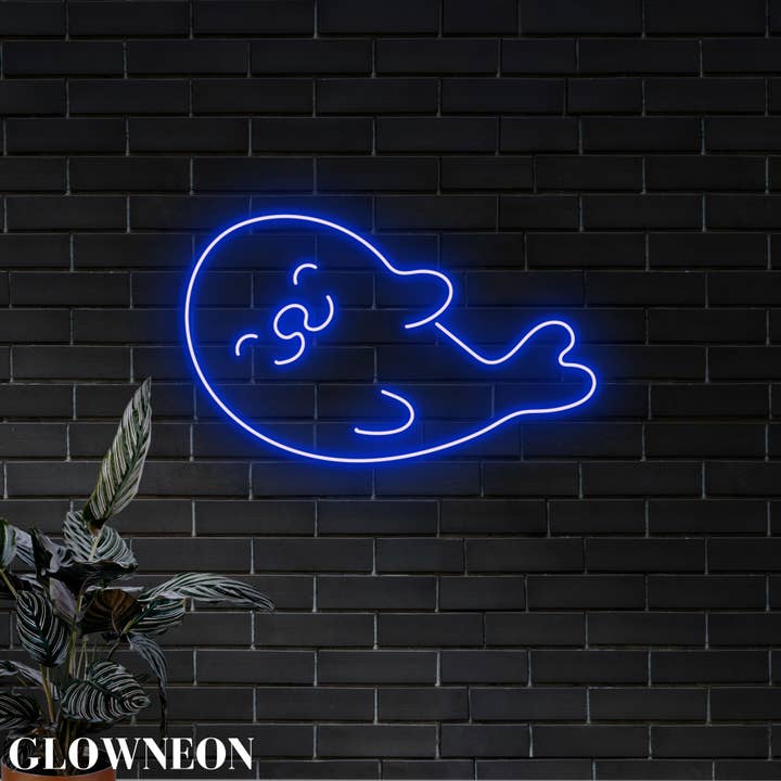 Baby Seal Neon Led Sign Beach Party Decor, Seal Led Wall Art for wholesale by Glow Neon