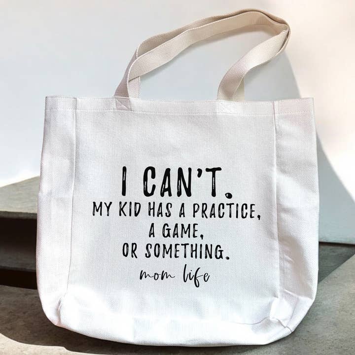 Sports Mom Canvas Tote Bag for wholesale by 521handmade