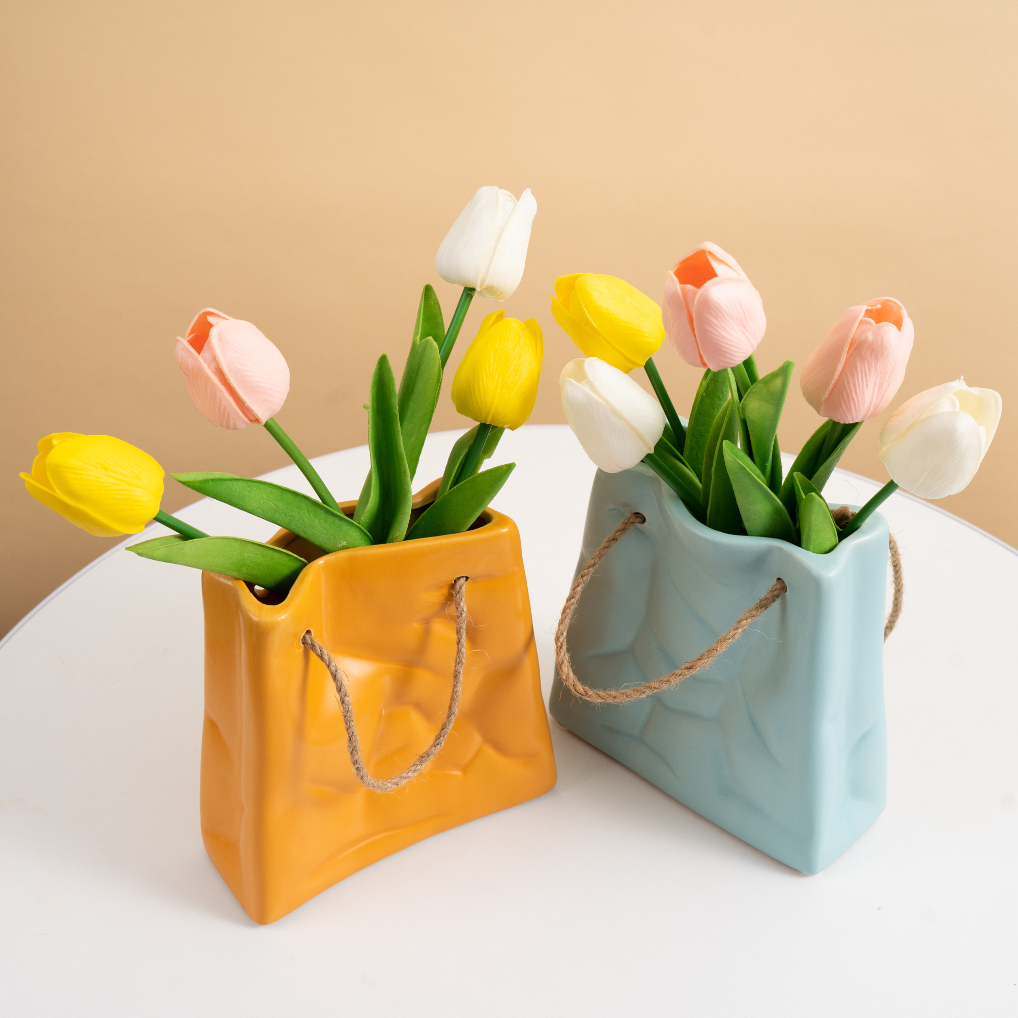 huemabe (All Import Duties Covered) - Wholesale Vase - Nordic Creative Shopping Basket Ceramic Vase3