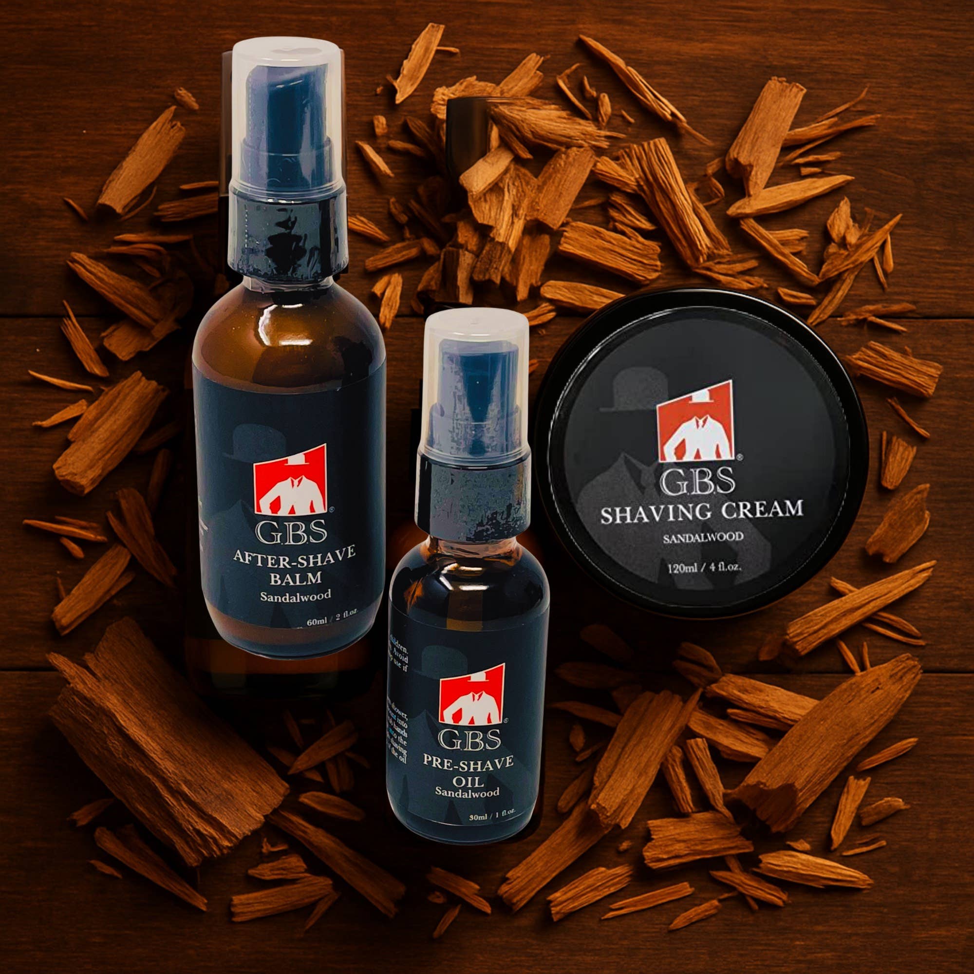 GENTS FINE GROOMING PRODUCTS - Vente Assortiment/kit de rasage - Homme - Kit de rasage 5 pièces - baume, blaireau, huile, rasoir, crème et sac5