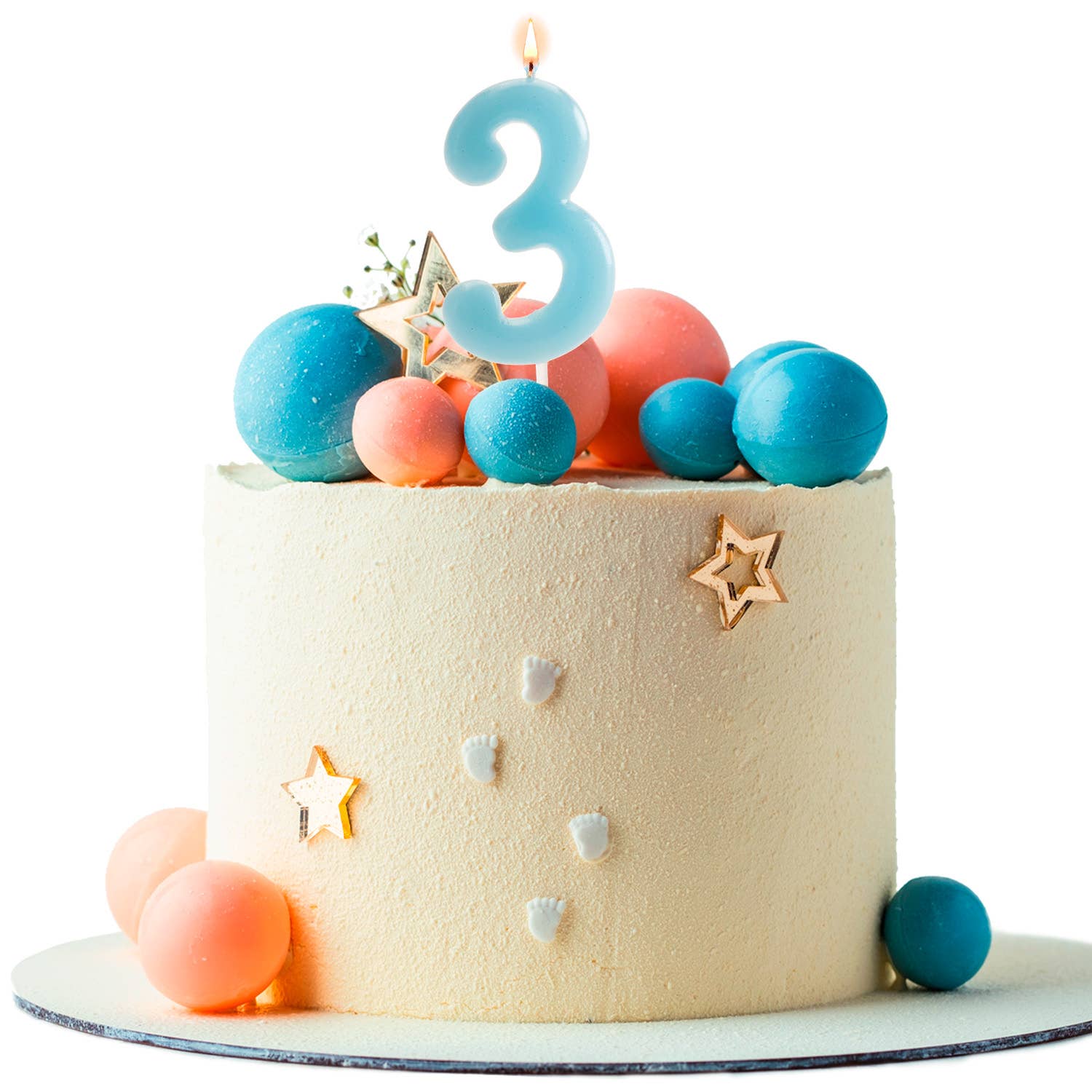 Azul Claro Vela de cumpleaños para decorar tartas, azul bebé de venta al por mayor en Faire14