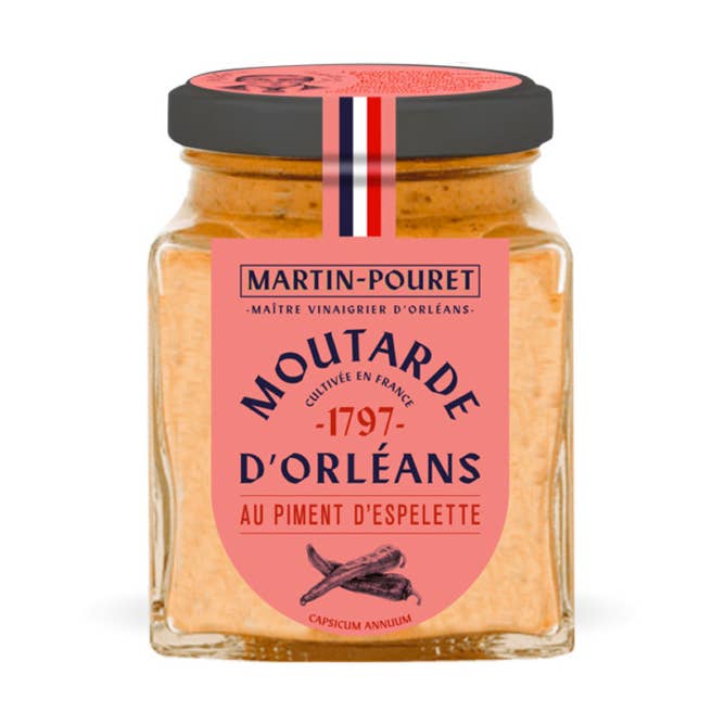 Traditional Orléans Mustard-Espelette Pepper Martin-Pouret for wholesale by Apricot & Honey Gourmet