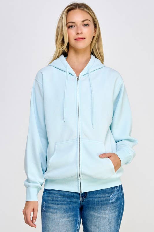 Vanilla Monkey - Wholesale Hoodie - Women's - Fleece Burn Out Boyfriend's Oversized Zip Up4