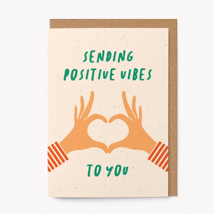 Enviando vibraciones positivas para ti - Tarjeta de felicitación para venta al por mayor de Graphic Factory