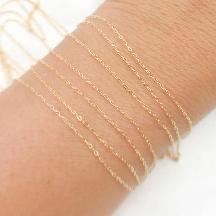 Tresor Jewelry Inc. - Wholesale Link & Chain Necklace - 1025DRF. 14K Gold Filled Cable Chain
