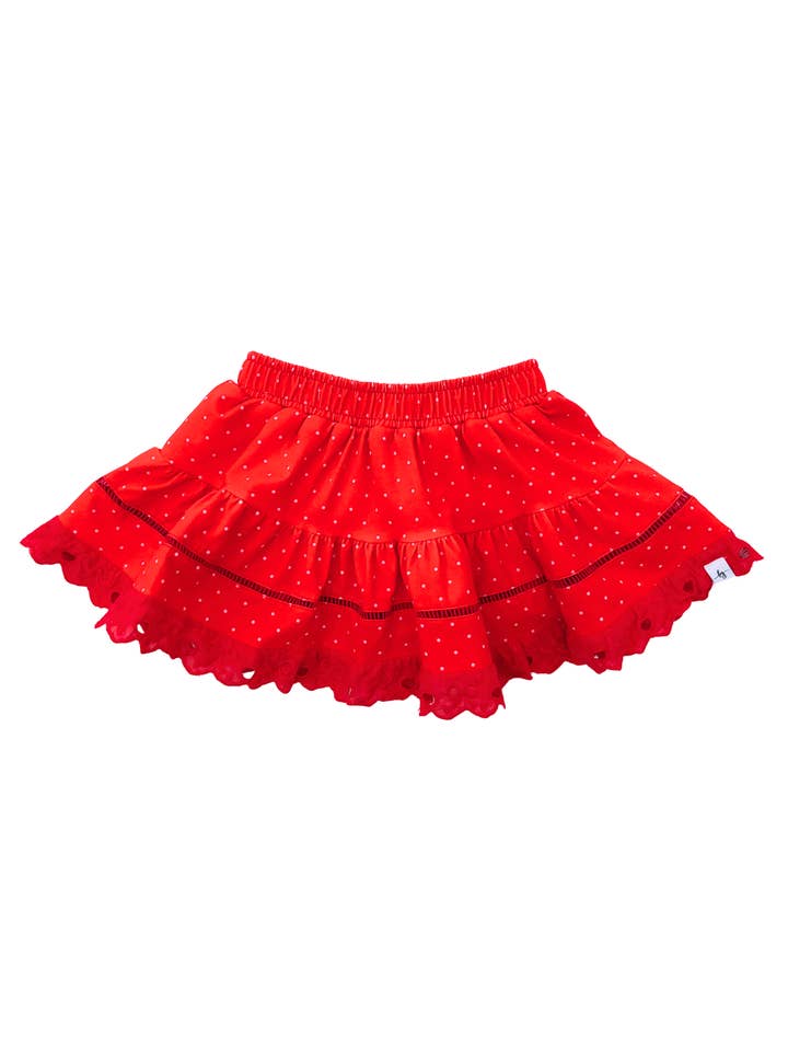 Simply Sweet Skort ~ Cherry Dot for wholesale by Love and Grow Clothing Co