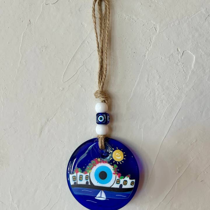 Mamie Bohéme - Vente Décorations de table - Œil bleu protecteur grec7