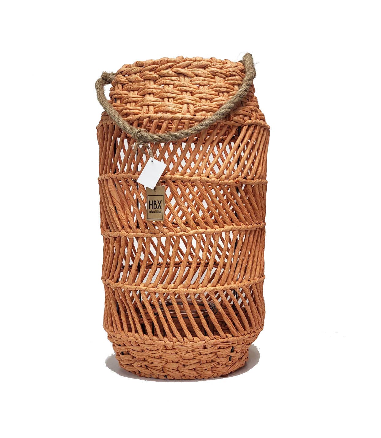 NHP International - Wholesale Lantern - HBX orange rattan Deia lanterns 50cm0