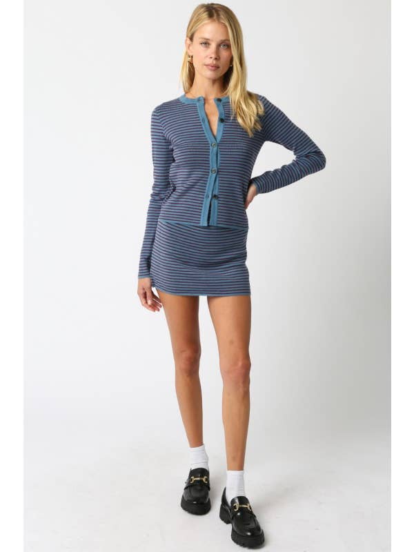 Olivaceous - Wholesale Knit Top - Women's - Greta Stripe Knit Top12