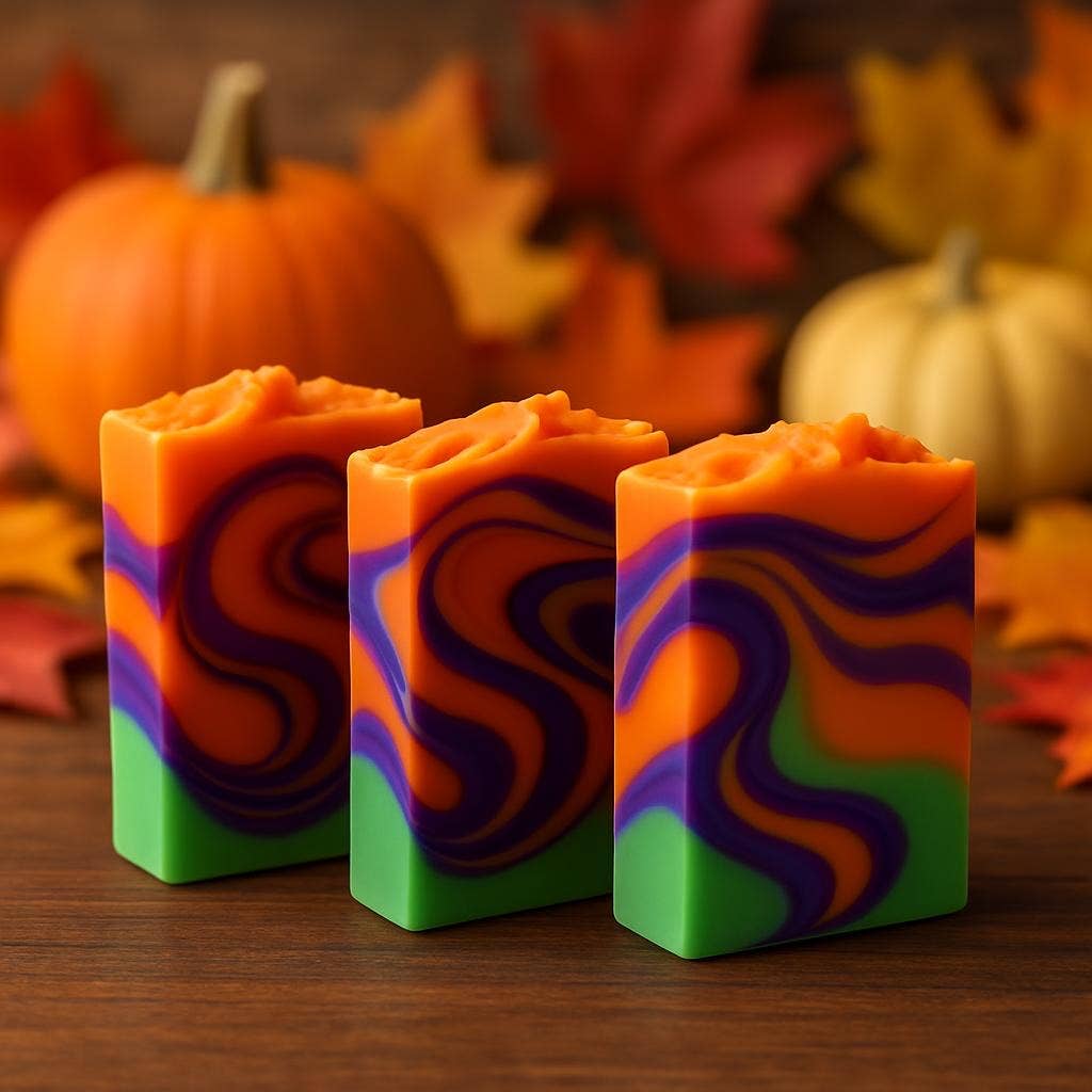 Priscila Leen Arts at Florida Soap Candle - Wholesale Bar Soap - Florida Soap Candle Halloween Handmade Soap Bar, Orange 2