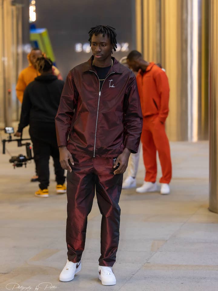 Burgundy jacket tracksuit - Bottoms for wholesale by Trimingham