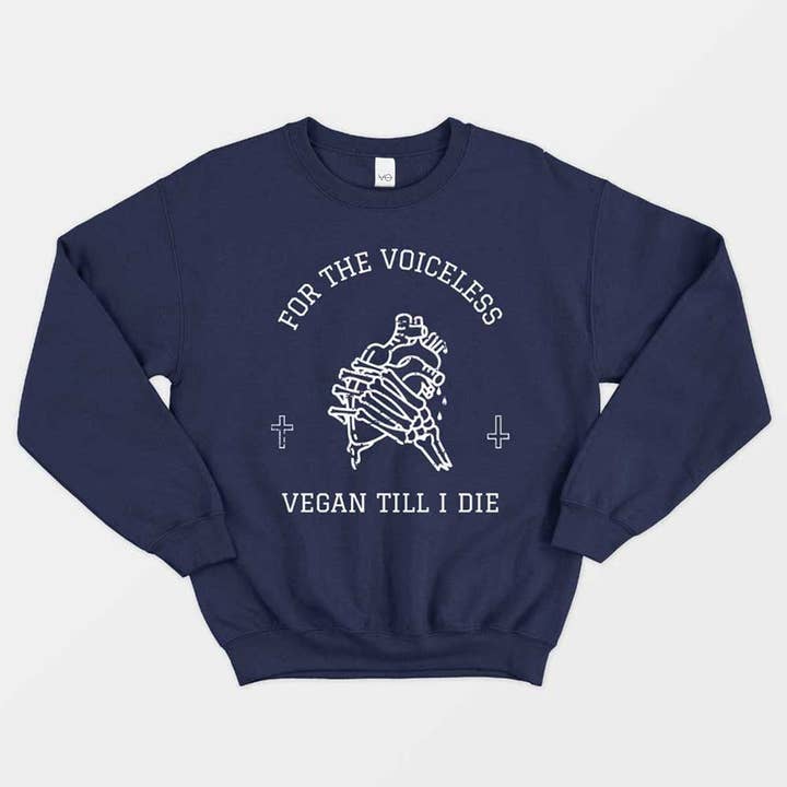 Sweat-shirt végétalien éthique For The Voiceless (unisexe) pour la vente par VO