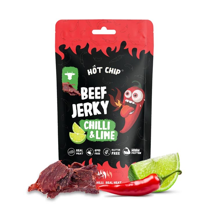 Hot Chip Jerky Chili en Limoen 20x25g voor wholesale door CargoPirate