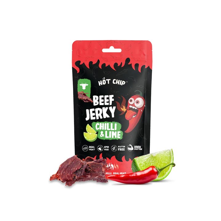 Hot Chip Jerky Chilli and Lime 20x25g pour la vente par CargoPirate