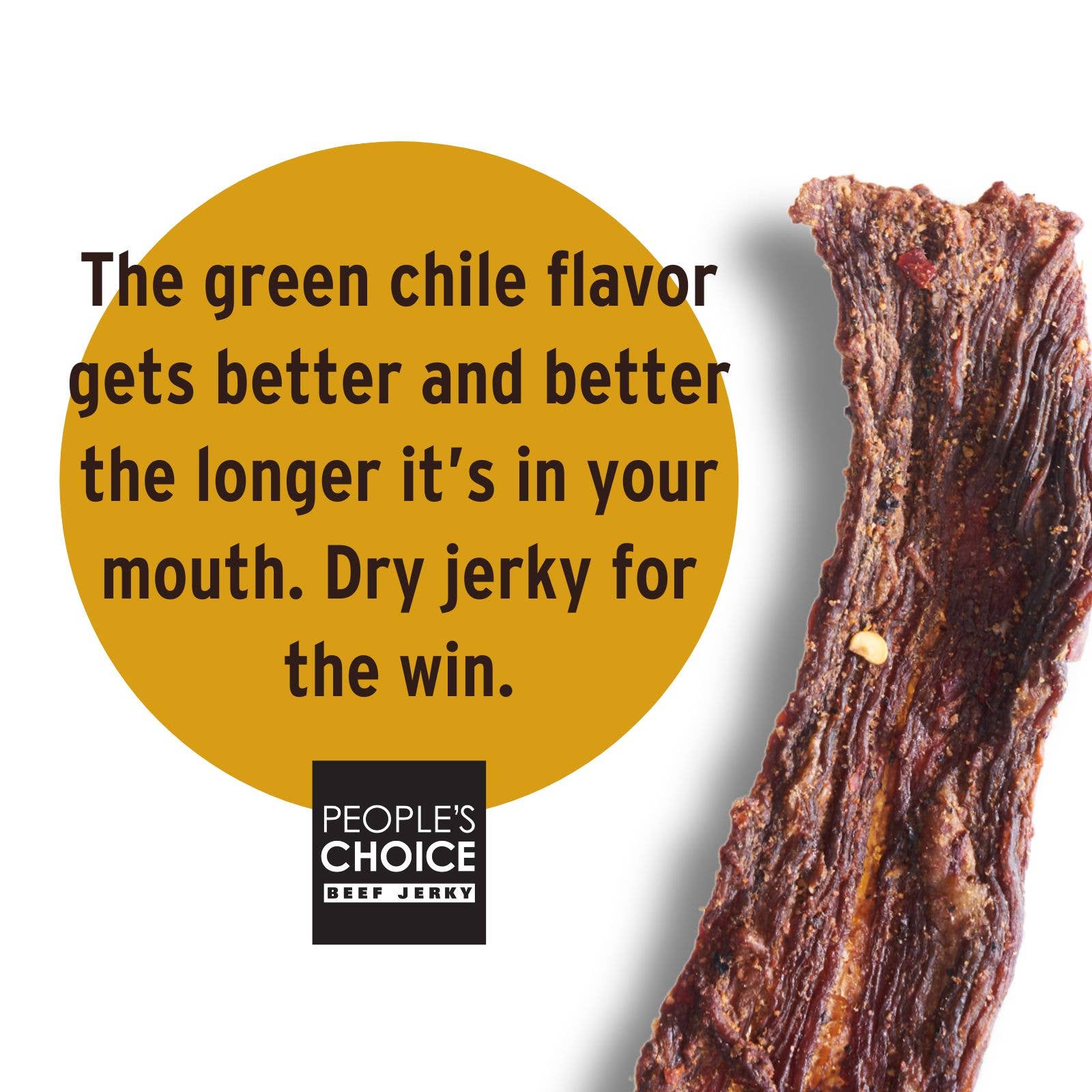 People's Choice Beef Jerky - Wholesale Jerky - Carne Seca - Hatch Green Chile Beef Jerky 2.5oz1