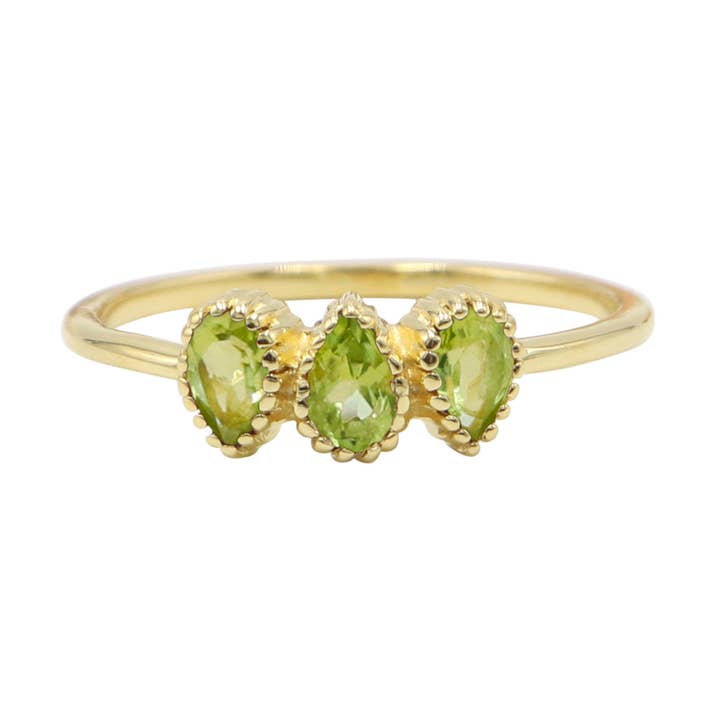 Anello Peridoto 925 Argento Sterling Placcato Oro Gioielli da Donna per la vendita all'ingrosso da parte di Jay Jools