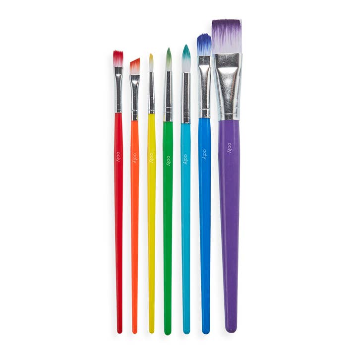 OOLY - Wholesale Paint/Wax Brush - Lil' Paint Brush Set- Set of 7
