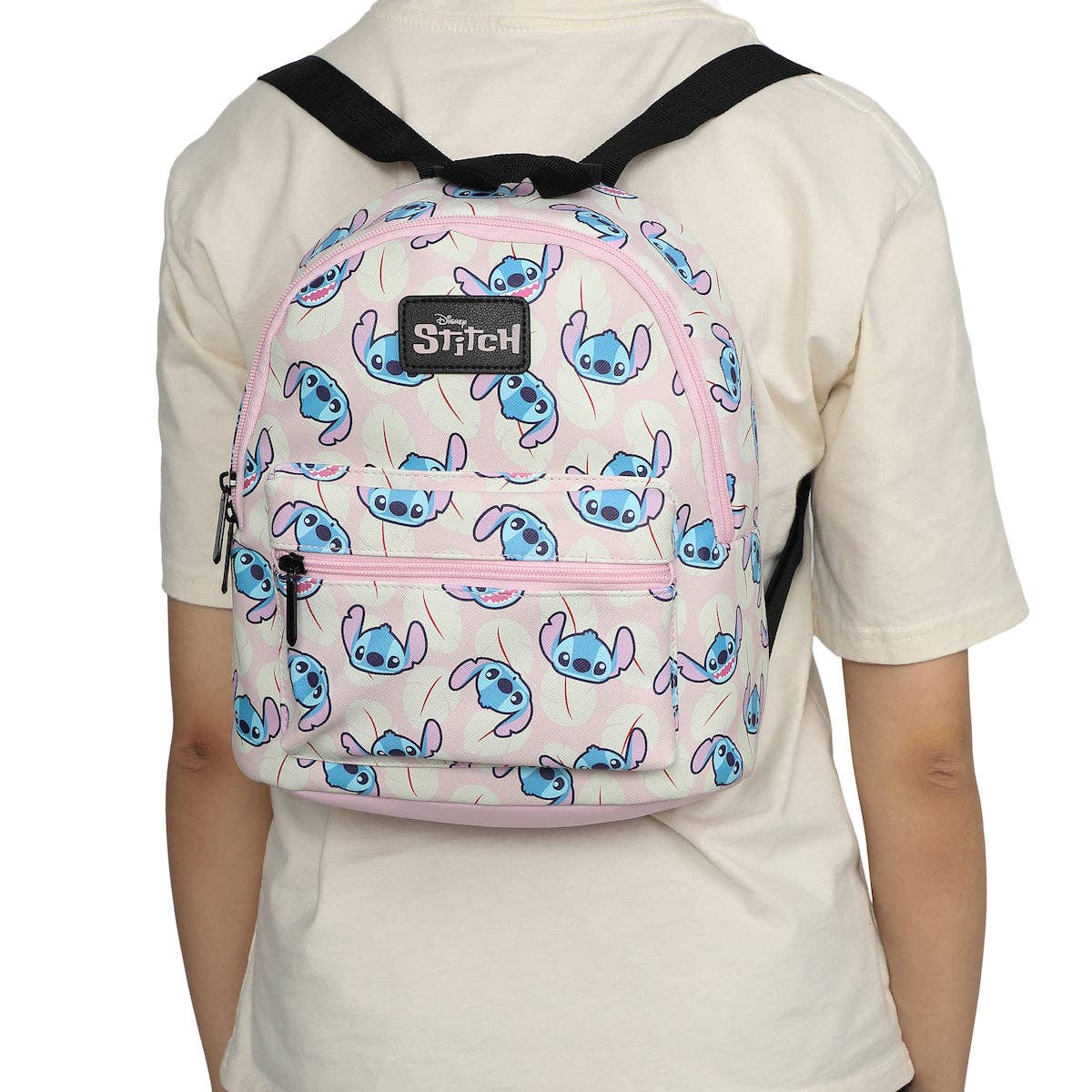 Bioworld Merchandising - Wholesale Backpack - Unisex - Stitch Character Heads Faux Leather 10.6" White Mini Backpack6