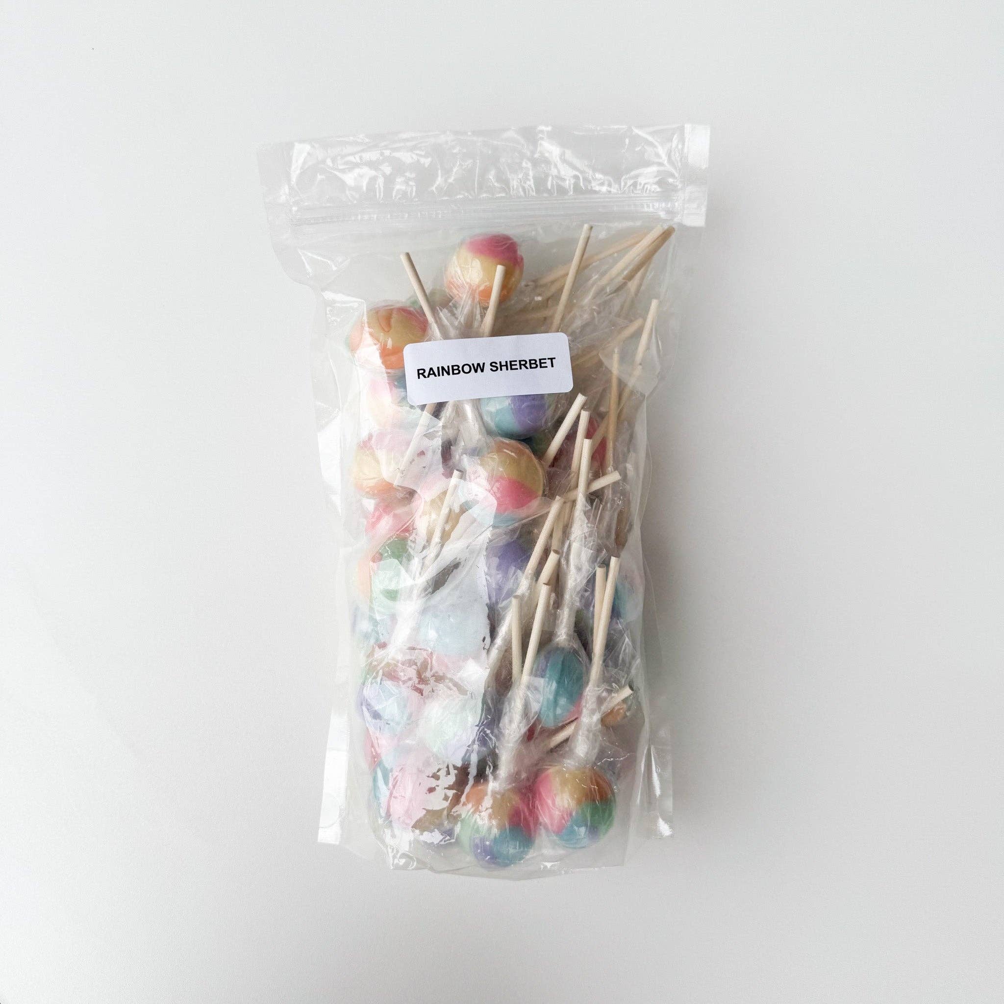 Candy Making Co. - Wholesale Lollipop - Large Lollies: Rainbow Sherbet Lollipop Candy2