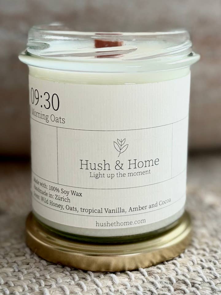 09:30 Morning Oats | Non-Toxic vegan Candle for wholesale by Hush et Home