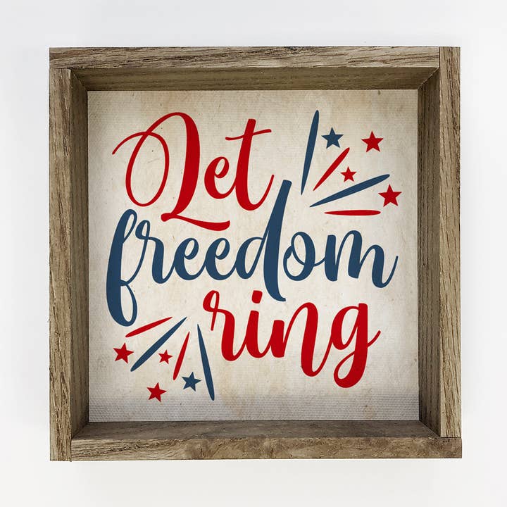 Décor 4 de Julho- Let Freedom Ring- Vintage 4 de Julho por atacado de Hangout Home