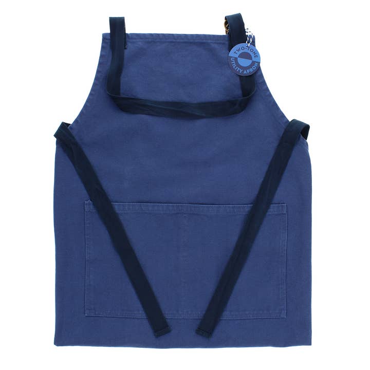 Two-tone utility apron - Indigo blue for wholesale by Rex B2B - Europe