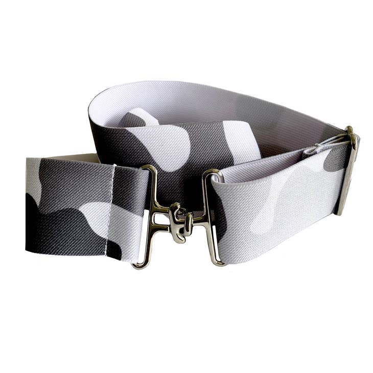 ACE Equestrian's Black + Silver Elastic Belt