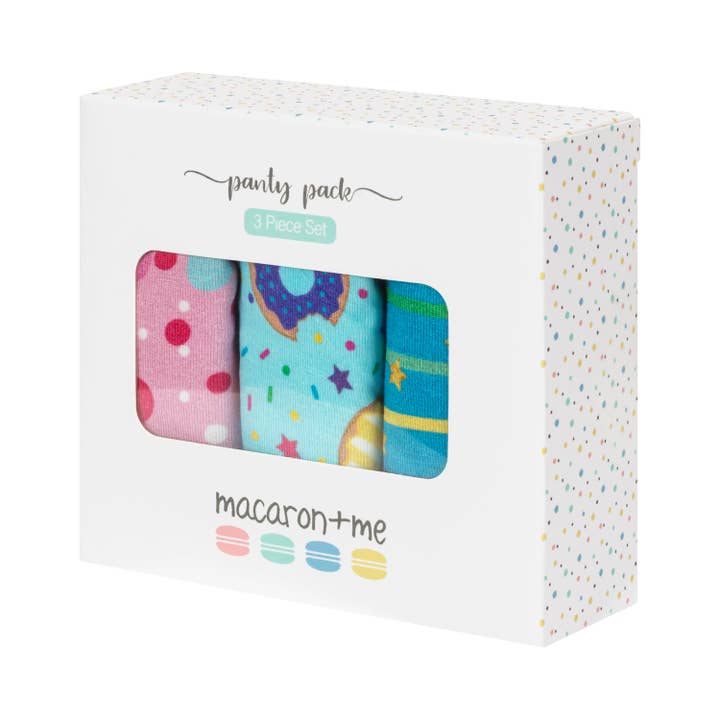 Macaron + Me - Wholesale Underwear - Kids - Girls Panties - TURQUOISE DONUTS