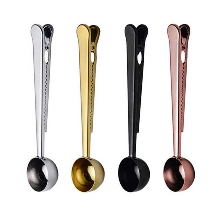 Homerely - Wholesale Measuring Spoon - Stainless Steel Coffee Spoon with Bag Clip