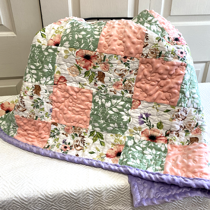 Wetona’s Handmade - Wholesale Quilt - Kids & Baby - Floral Woodland Baby Quilt3