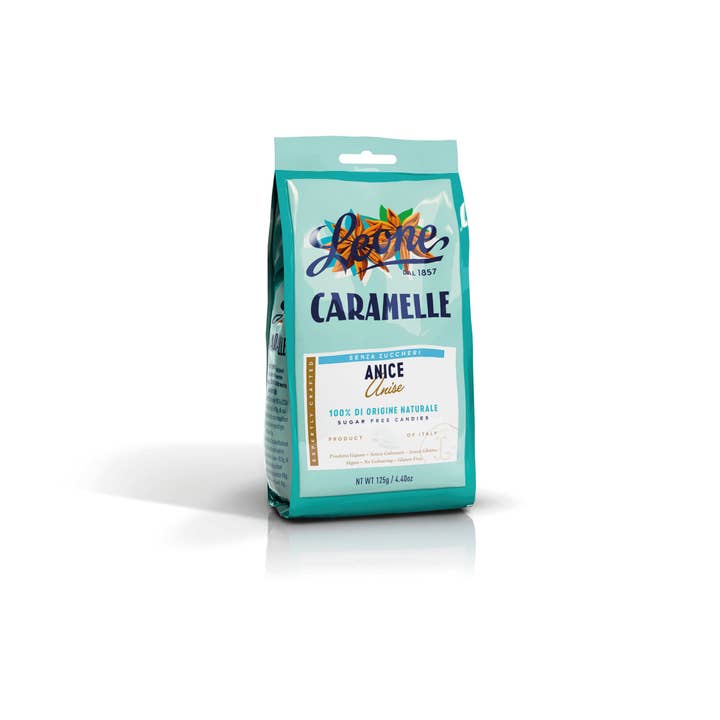Pastiglie Leone srl - Vendita all'ingrosso Caramelle dure - Sacchetti Caramelle dure Senza Zucchero Anice Leone