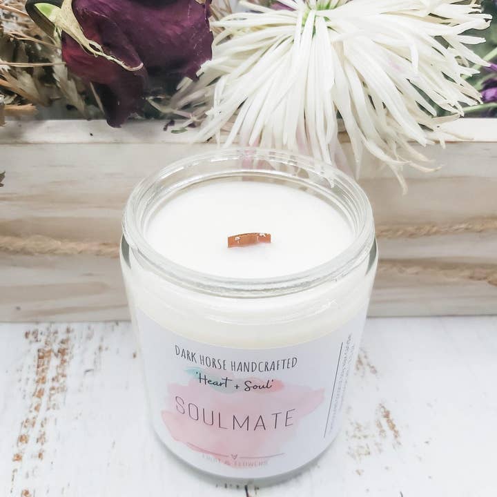 Dark Horse Handcrafted - Wholesale Jar/Filled Candle - SOULMATE - Fruit + Flowers: Scented Soy Candle