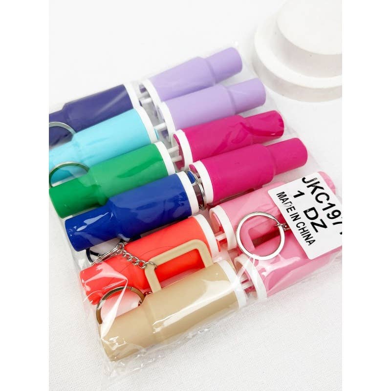 MIX COLOR Mini Tumbler Keychain for wholesale on Faire9