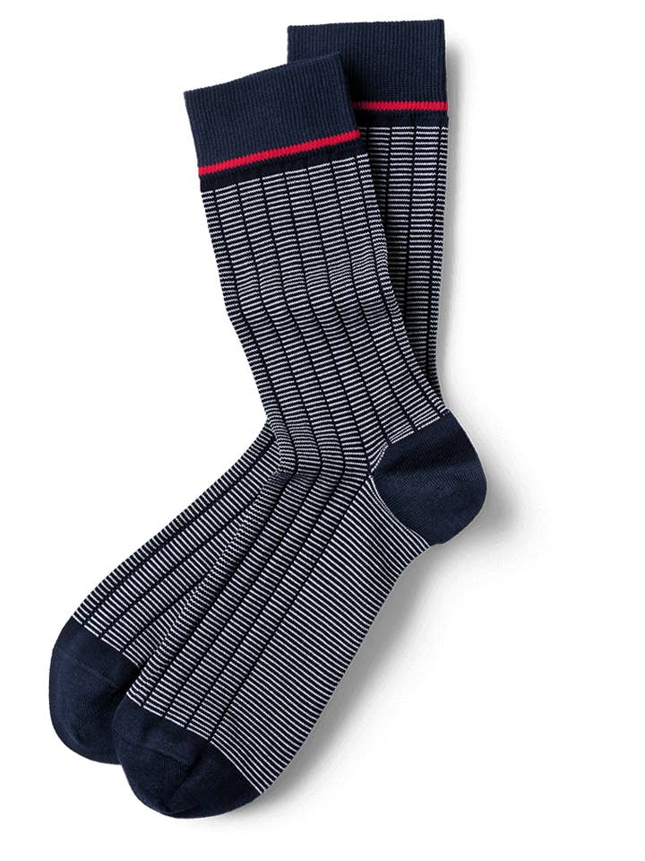 Calcetines de becerro con clase en azul marino: para capitanes de negocios para venta al por mayor de BLACKSOCKS