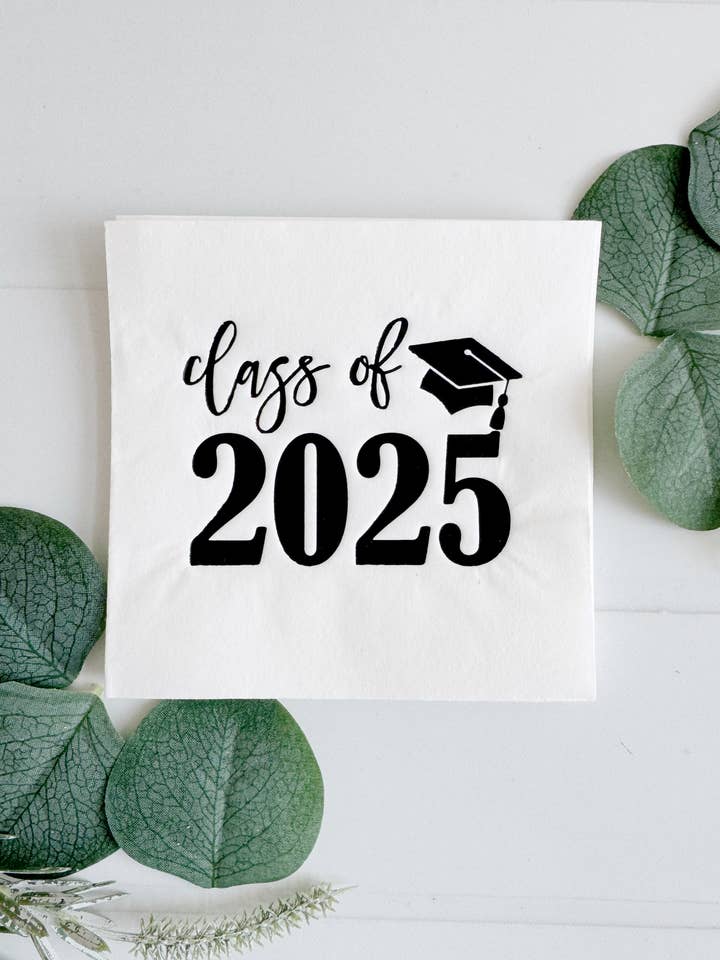Class of 2025 Graduation Party Cocktail Napkins | Set of 16 for wholesale by EnFete, LLC